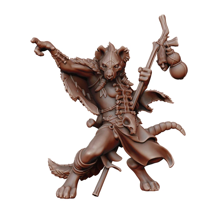 MANUEL BORIA Gnoll Caster Witch Doctor - Dungeons and Dragons - Tavolo in miniatura fantasy