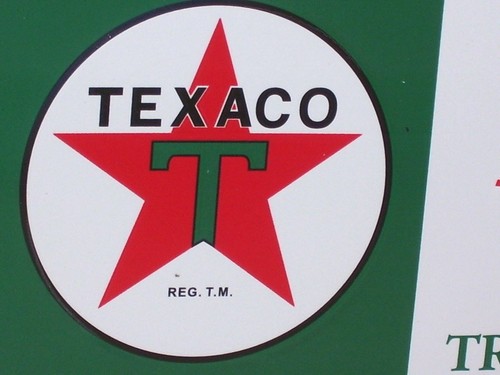 TEXACO - Vertrau dein Auto dem Mann, der den Stern trägt - FEUERWEHRHÄUPTLING großes Pfeilschild - Bild 3 von 12