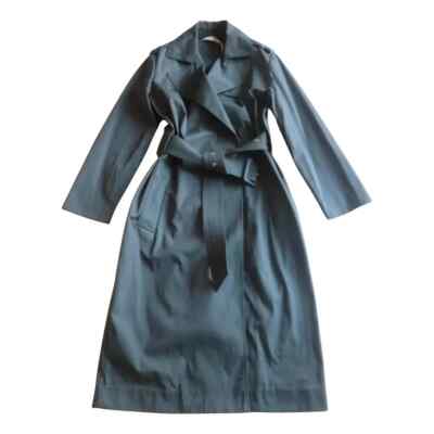 TRENCH COAT REGENMANTEL STEFANEL GR. M BLAU NEU