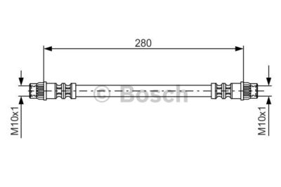 BOSCH 1 987 476 517 Brake Hose for  DACIA LADA RENAULT