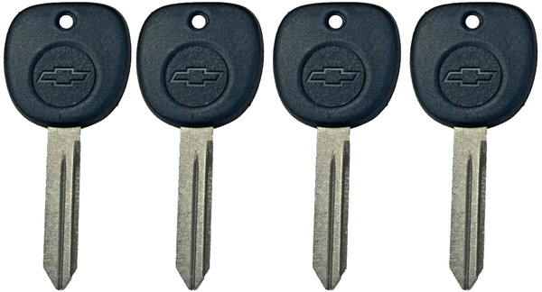 4 Pack - OEM Chevy bow-Tie Logo Key Blanks For Select 1999-2009 B102GCP 15026223