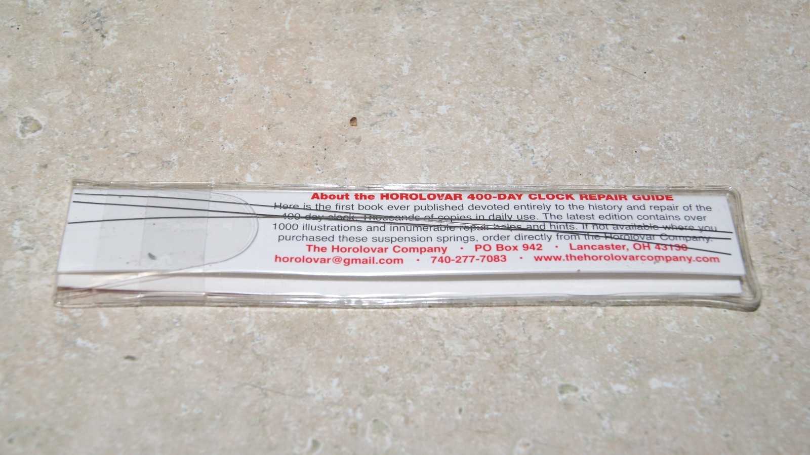 HOROLOVAR SUSPENSION SPRINGS PACK OF 3 SIZE .0034 NEW TALL CLOCK PART