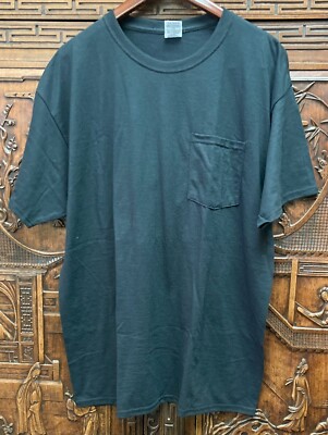 New Jerzees Mens Dri-Power Active Short Sleeve Graph Print T-Shirt w/Pocket, XL