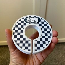 Checkered Closet Dividers 0-3 Months - 18-24 Months Black  White In Packaging