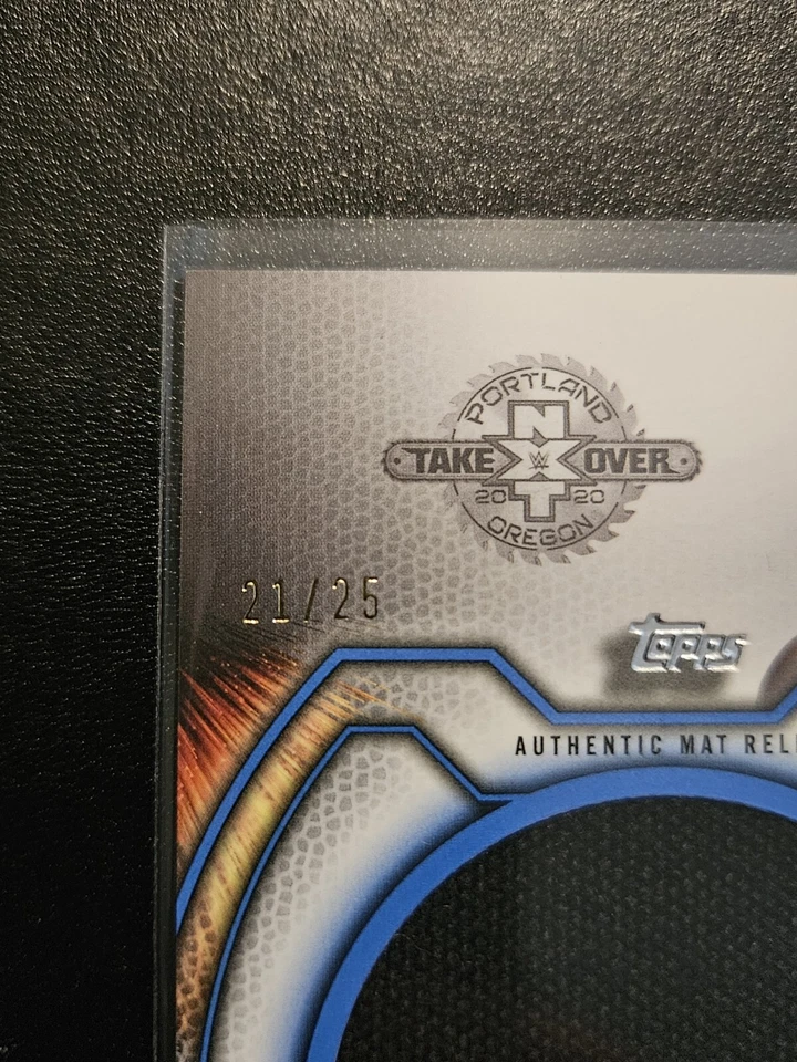 2021 Topps WWE Undisputed Johnny Gargano Mat Relic NXT Take Over Oregon /25 - Image 3 of 4