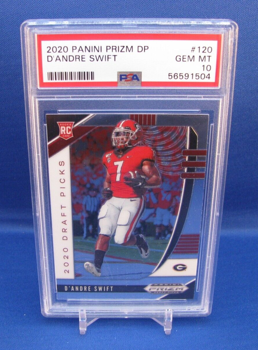 2020 Panini Prizm DP "D'ANDRE SWIFT" Rookie Card ~ Graded PSA 10 Gem Mint !!!