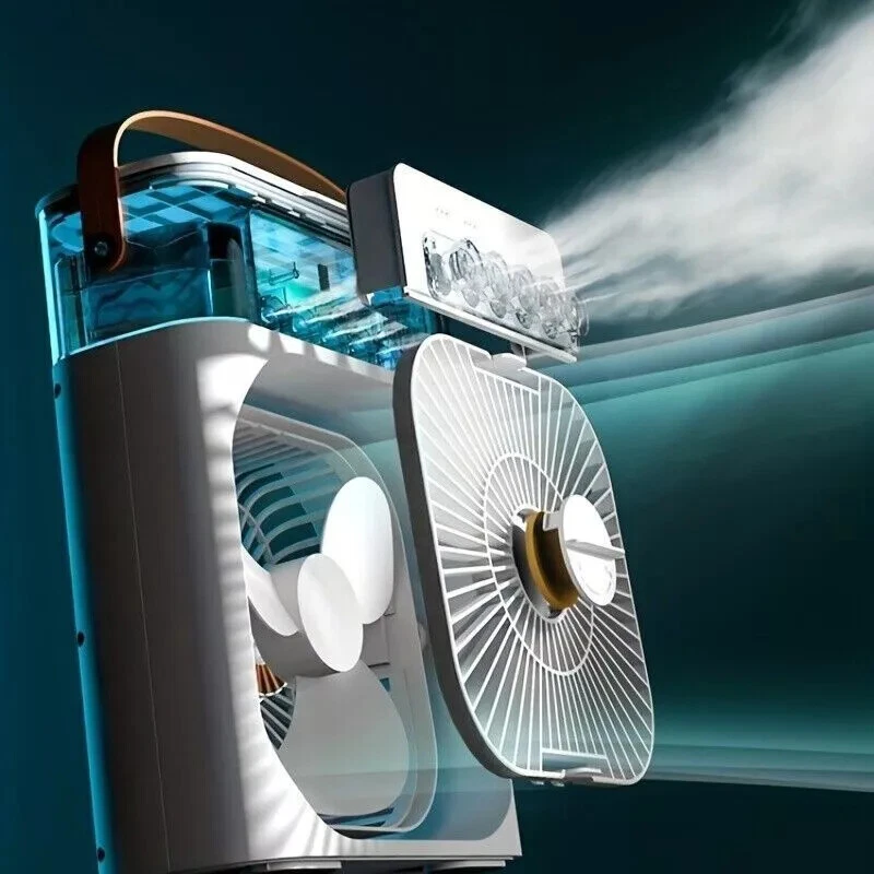 Portable Fan Air Conditioners USB Electric Fan LED Night Light Water Mist Fan AU - image 4 of 4