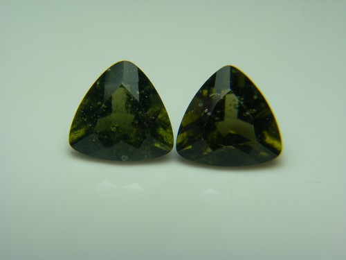 2 GENUINE Moldavite Gems Czech Republic Tektite SPACE glass melt IMCA 1.30ctw