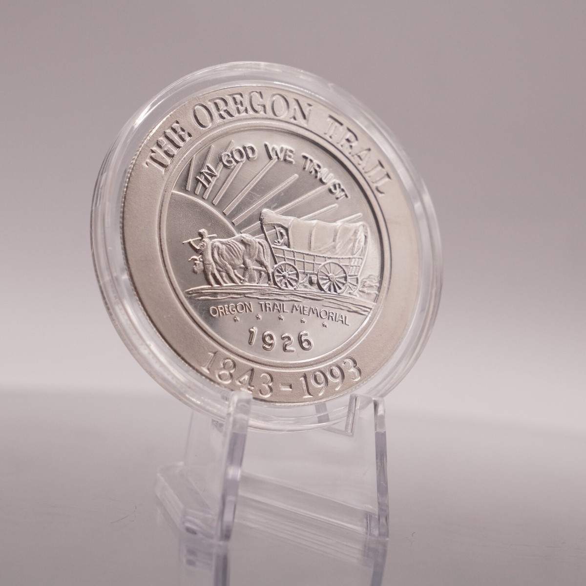 1843-1993 Oregon Trail Memorial #326 1oz 999 FINE Silver art