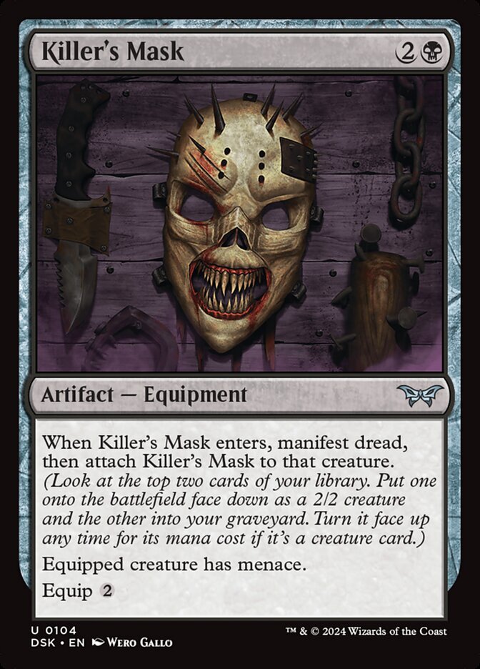 MTG Magic the Gathering Killer's Mask (104/469) Duskmourn House of Horror  LP
