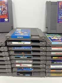 Huge NES 50 game lot, Mega man 2-3, Adult collection, Tested working!