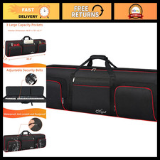 76-Key Keyboard Case with Soft Padding Adjustable Shoulder Straps - Durable Pr