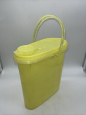 Vintage Sunshine Yellow Tupperware Juice Container Spout Handle 