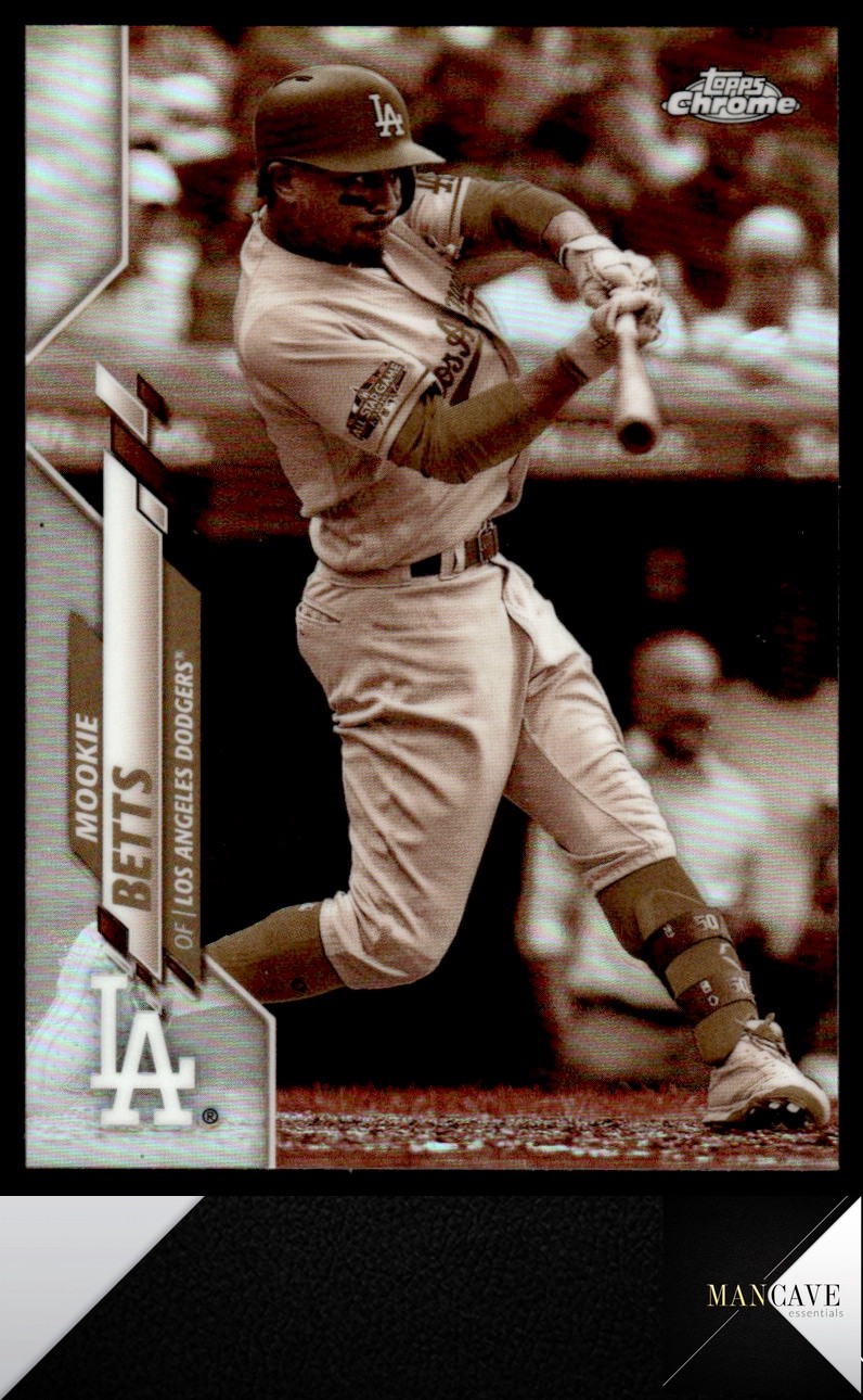 2020 Topps Chrome #100 Mookie Betts Sepia Refractor Los Angeles Dodgers