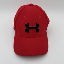 Under Armour Boys Stretch Fit Hat Youth SM Red Youth 1-3 Yrs