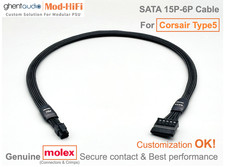    SATA Power Cable for Corsair Type5 SF, SF-L, RMx-Shift - 12" / 24" Available
