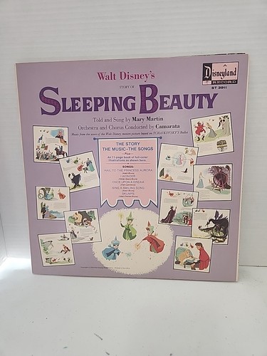 Walt Disney Story Of Sleeping Beauty 1958 Vinyl Record Ands Story Book 3911 - Picture 2 of 7