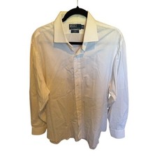 Polo Ralph Lauren Regent Custom Fit Dress Shirt Men 17.5 34/35 White Button Down
