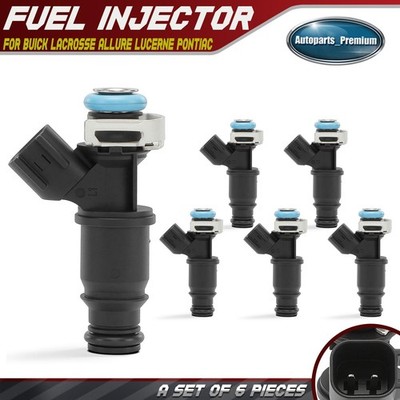 6x Fuel Injector for Buick LaCrosse Allure Lucerne Pontiac Grand Prix V6 3.8L
