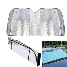 Car Windshield Sun Shade - Foldable Reflective Sun Visor for Cars, SUVs, 