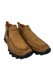 Men's Fashion Sport Brown Leather Outdoor Walking Hiking Shoe Boot Size 11