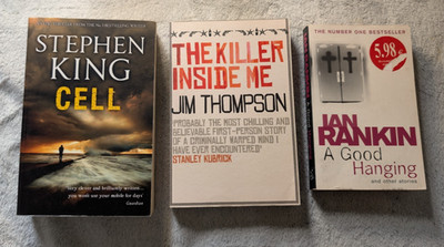 Book Bundle I Rankin A Good Hanging + J Thompson Killer Inside Me + S King Cell