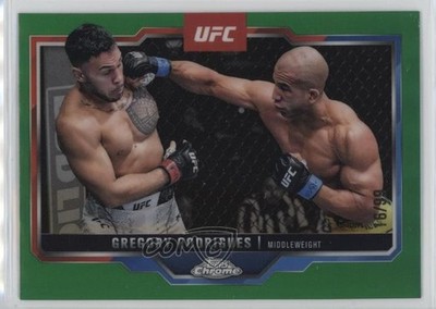 2025 Topps Chrome UFC Green Refractor 16/99 Gregory Rodrigues #20 1u6