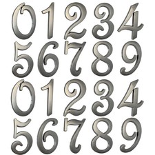 3 Inch Mailbox Numbers Self Adhesive House Apartment Hotel 3x2inch, Silver