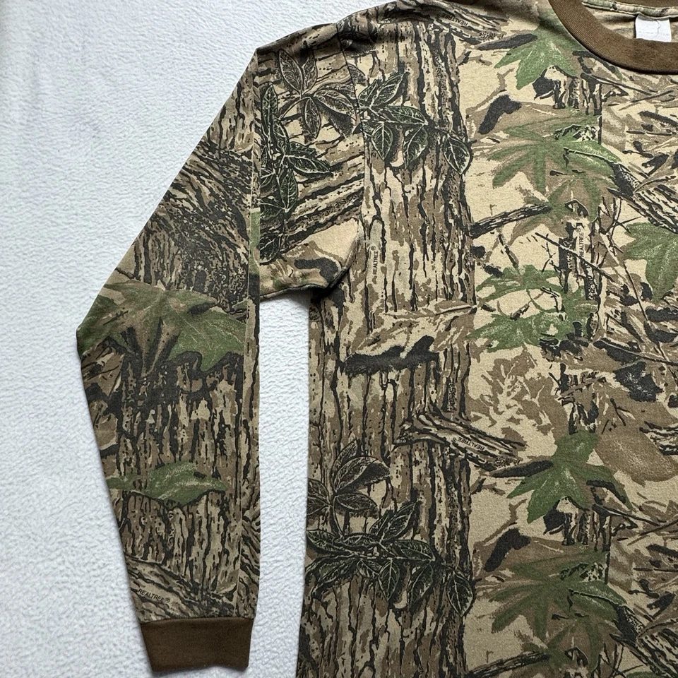 Camisa De Colección Realtree Camuflada Manga Larga Hecha en EE. UU. Puntada Única XL Foto 4 de 4