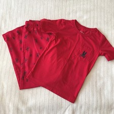 Psycho Bunny Red Bunny Skull Pajama Set Top Pants Kids Size XS 5-6