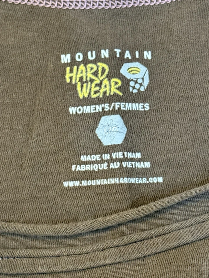 Camiseta Pulôver Feminina Mountain Hardware Marrom Manga Longa Elástica Tamanho Grande - Imagem 4 de 4