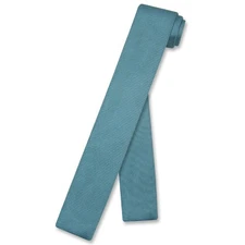 Biagio KNITTED Neck Tie Solid TURQUOISE AQUA BLUE Color Mens Knit NeckTie