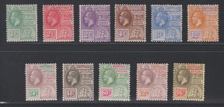 British Guiana 1921 KGV Definitives SG#272 282 MH aXF A2697