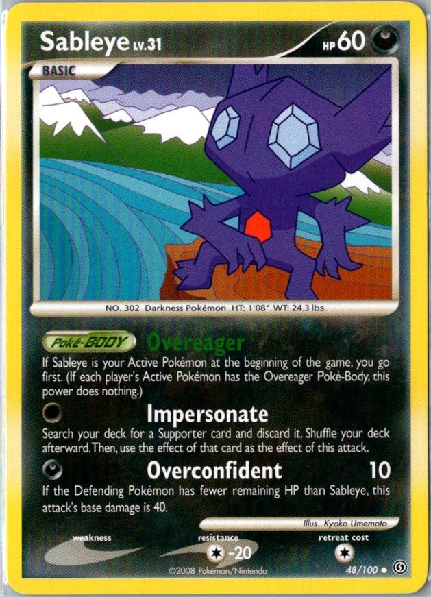 Sableye 48/100 Uncommon Stormfront LP