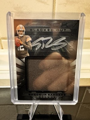 2025 Panini Black -Blacked Out Shedeur Sanders /50 - RPA Cleveland Browns