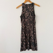Athleta Dress Small Sleeveless Santorini Thera Printed Black Abstraction