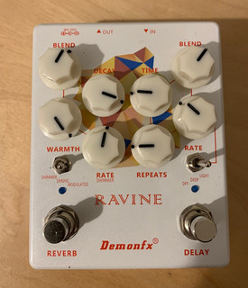 DemonFX RAVINE dual reverb and delay pedal