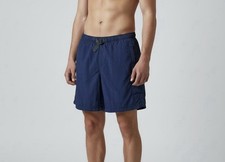 Columbia Omni-Shade Men  s Size XL Belted Outdoor Fishing Short Trunks Navy Blue