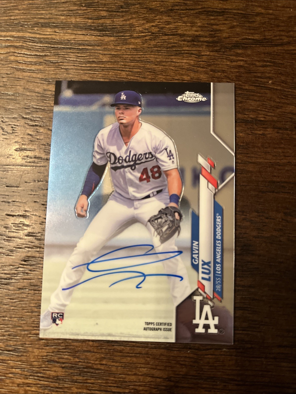 2020 Topps Chrome - Rookie Autographs Gavin Lux #RA-GL (AU, RC) Dodgers MLB
