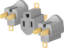  3 Pack 3 Prong to 2 Prong Adapter, Non Polarized 3 Pin to 2 Pin Power for Wall