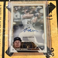 2023 Topps Chrome Update Joey Wiemer Rookie Autograph Milwaukee Brewers AC-JWI
