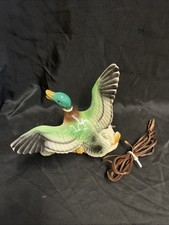 Vintage 1959 Duck Mallard TV Lamp Ceramic MCM Lane & Co Works