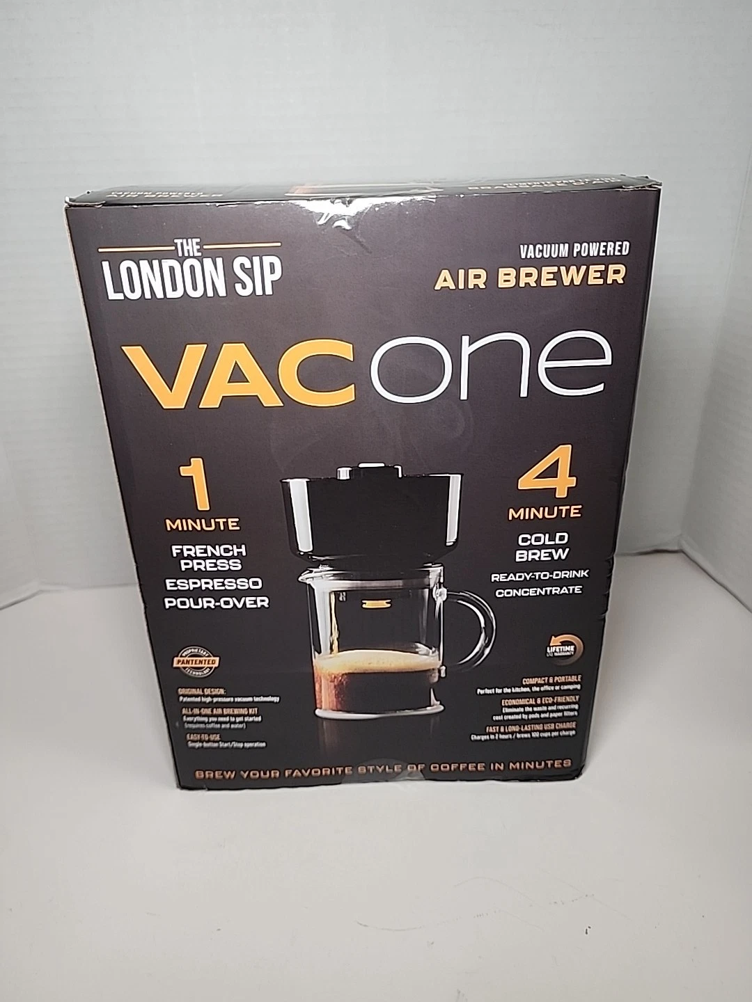 The London Sip VacOne in box Air Brewer Vacuum Coffeemaker Pour-over espresso