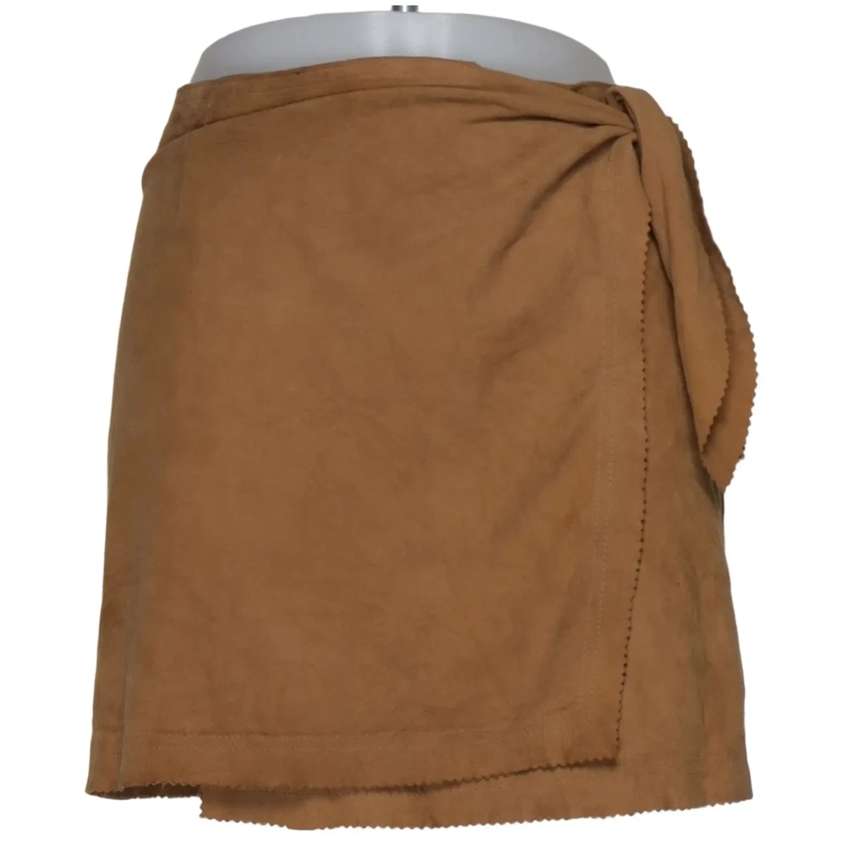 Stefanel, Wickelrock, Größe: 40, Braun, Leder, Einfarbig, Damen #rQW