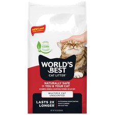 Multiple Cats Approved: 15 lbs Unscented Clumping Cat Litter for Easy Scooping