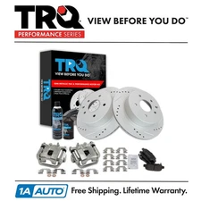 TRQ Performance Rear Brake Pad & Rotor Kit Fits 2008-2015 Nissan