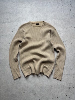 2000s Japanese Issey Miyake Style Ribbed Knit Jumper Rick Owens Type