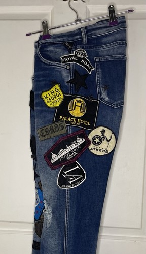 Replay Jeans Women's Denim With Patches Size 28 (fits uk size 8/10) - Picture 2 of 6
