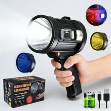 Super Bright Led Searchlight 900000lm Rechargeable Spotlight Handheld Flashlight Super Bright Led Searchlight 900000lm Rechargeable Spotlight Handheld Flashlight
