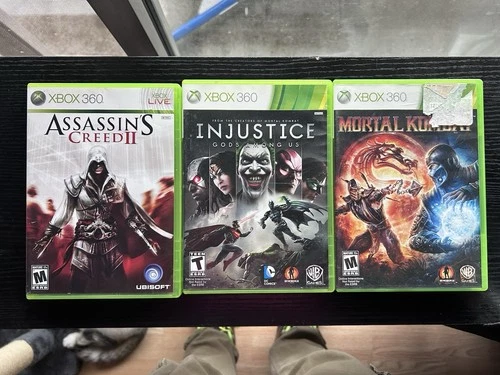 Xbox 360 Game Lot Injustice, Assassins Creed 2, Mortal Kombat